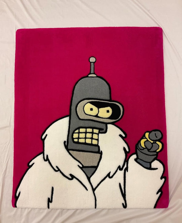Futurama Bender custom tufted rug