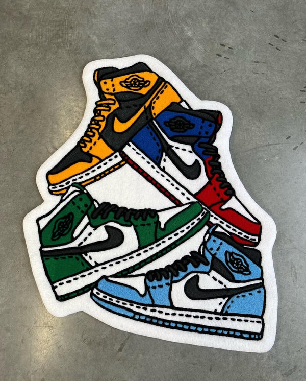 AJ1 Chicago Sneakers Custom Rug