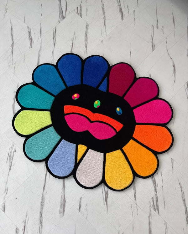 Takashi Murakami custom tufted rug