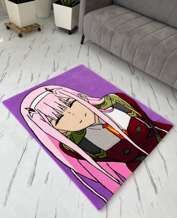 Zero two Darling custom tufted rug