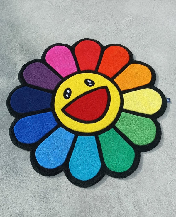 Takashi Murakami custom tufted rug